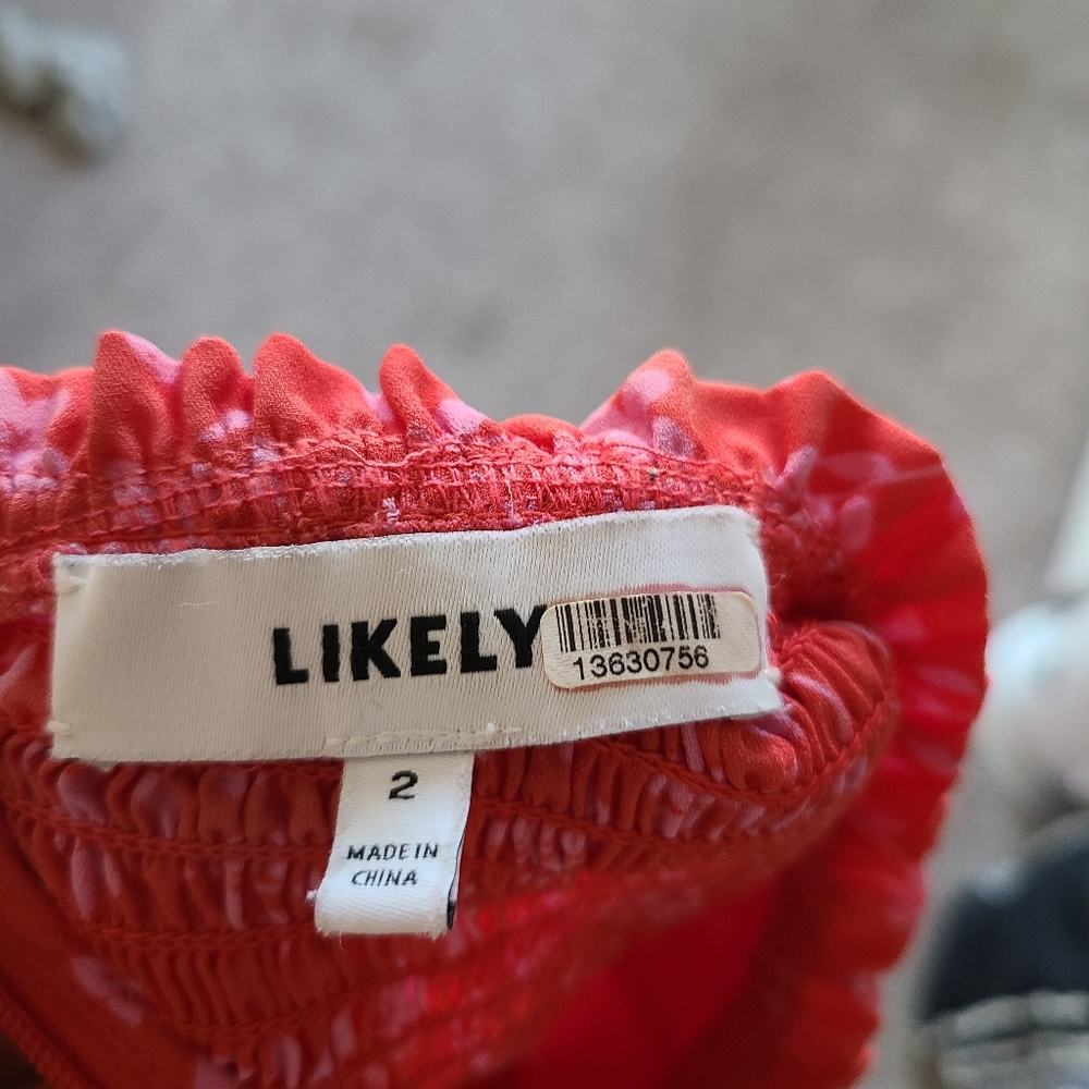 Likely Red Floral Ruffle Mini Dress - Picture 9 of 10